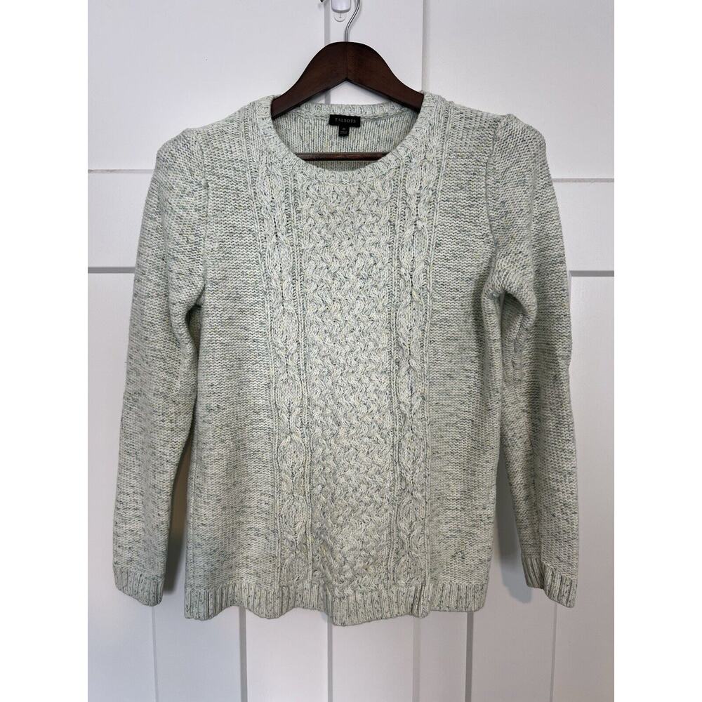 Talbots Cable Knit Sweater Women's Medium 100% Cotton